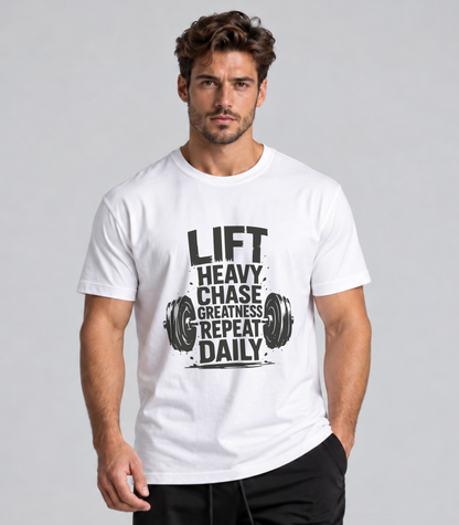 Lift Heavy Chase Greatness Repeat Daily